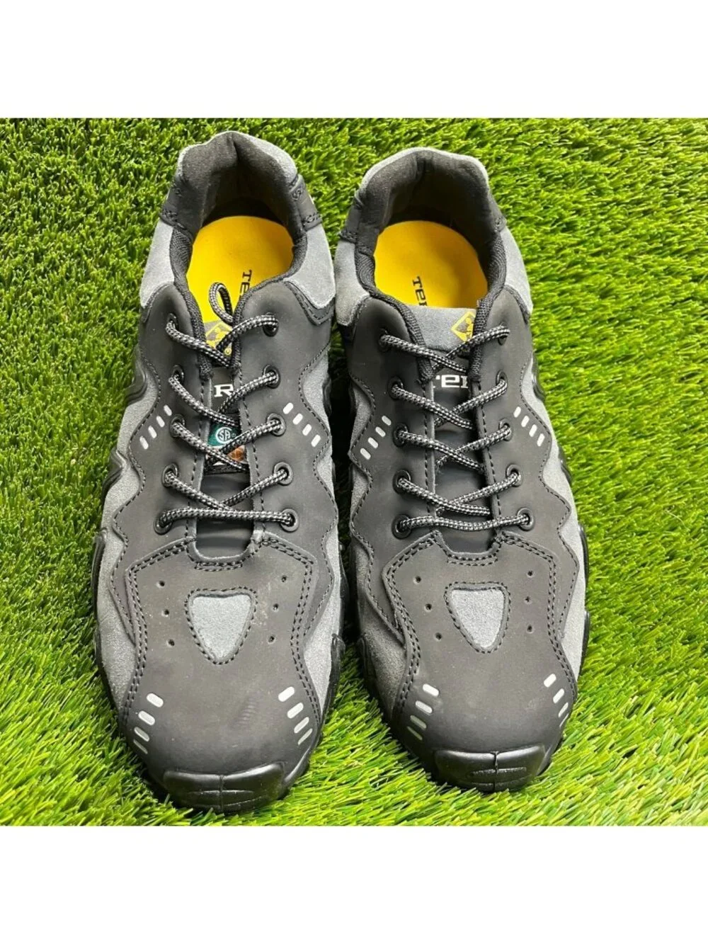Terra Spider Low Mens Size 12 Black Gray Leather Composite Toe Safety Work Shoes
